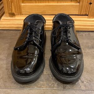 Bates Glossy Black Men's Oxfords